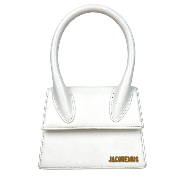Jacquemus Handbags - JACQUEMUS White 'Le Chiquito' Buffed Leather Bag Satchel